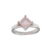 Anillo Rombo-Plata rodinada-Piedra Cuarzo rosa-AN2015 conpiedra