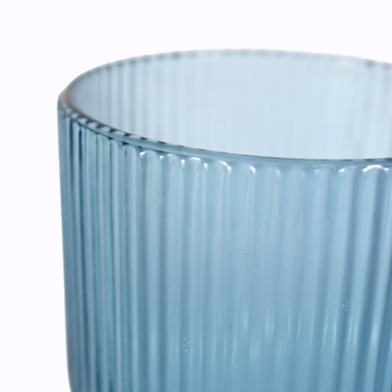 COPA DE VIDRIO AZUL 350ML Unica