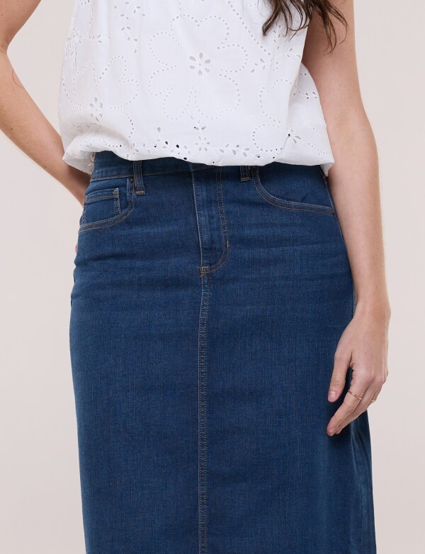Falda Maxi Denim JEAN OSCURO