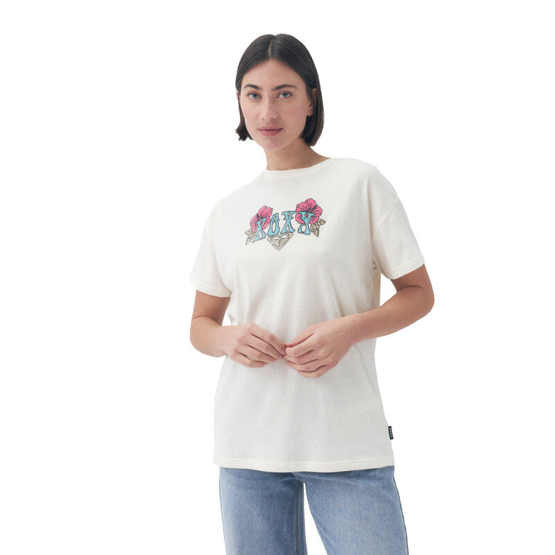 Roxy Remera People Speak Mujer -crudo Crudo