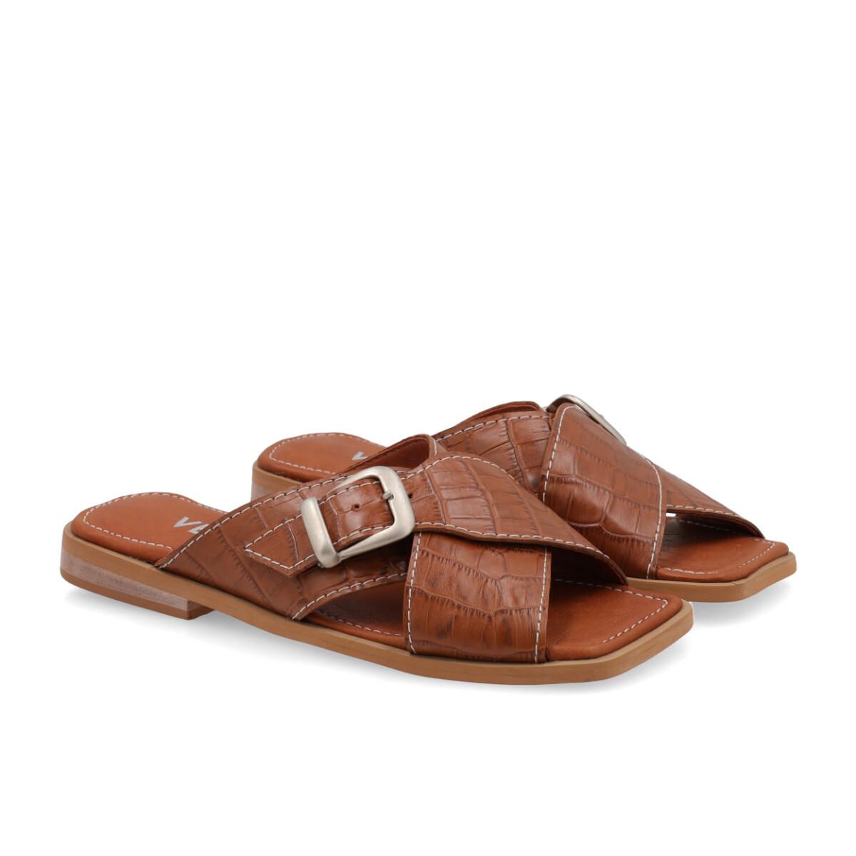 SANDALIAS CUERO ZARINA - MARRON 