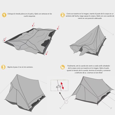 Carpa canadiense Nest para 4 personas - Blackdeer Caqui