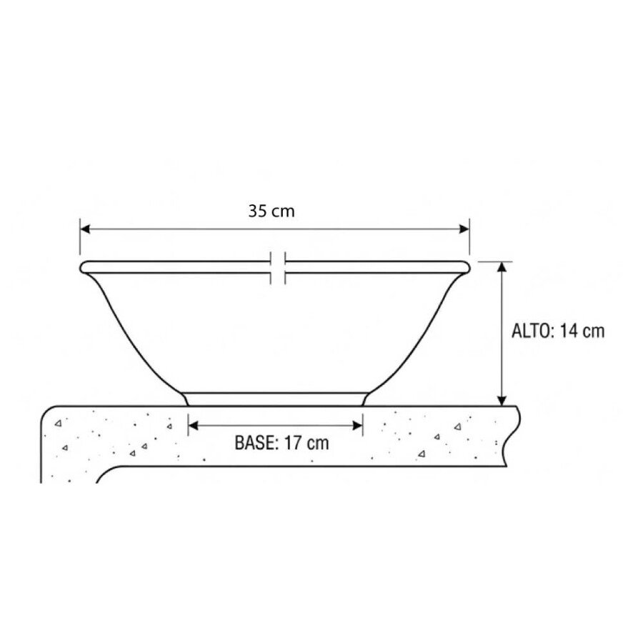 Bacha de Apoyo Conica Pampa Negro Bacha de Apoyo Conica Pampa Negro
