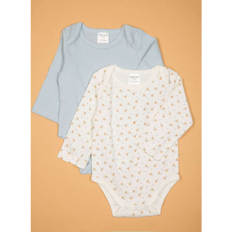 Set x 2 bodies m/l diseño Celeste