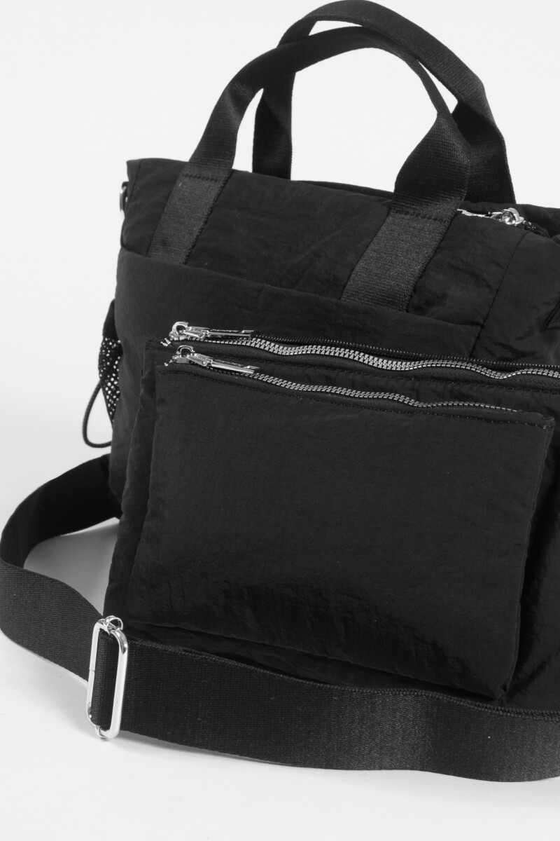 Bandolera bolsillo removible negro