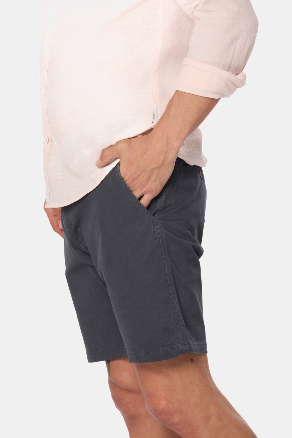 BERMUDA CON CINTURA ELASTIZADA Gris