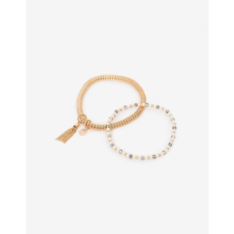 Set De Pulseras Elásticas Dorado