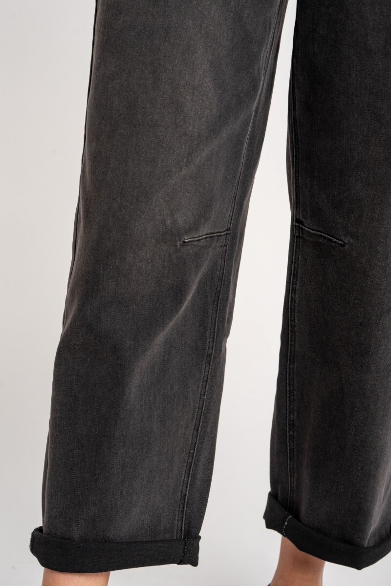 Jean Baggy Barrel Denim Gris