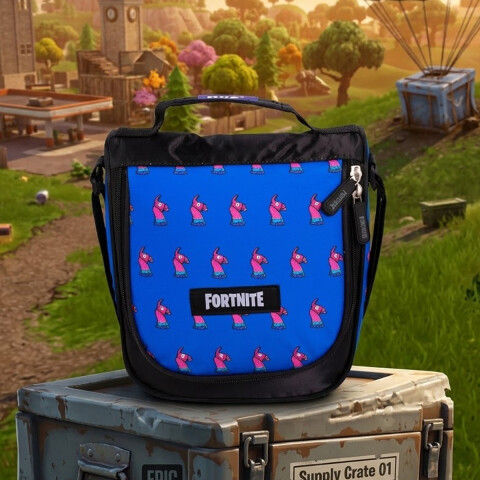 Lunchera de Fortnite Térmica 22 x 23 cm AZUL