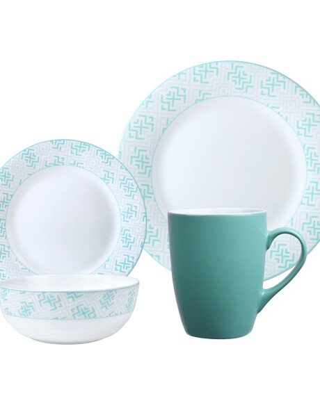 SET 16PCS OPALINA NEW AQUA 28CM/20CM/16.5CM/350ML SET 16PCS OPALINA NEW AQUA 28CM/20CM/16.5CM/350ML