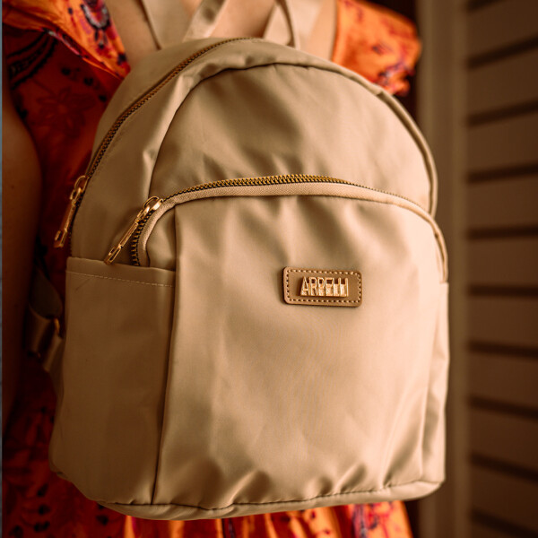 Mochila microfibra Sunshine Beige