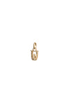 CHARM DE ALEACION DE METALES BAÑADO EN ORO DE 18 K CON FORMA DE LETRA W CON ARGOLLA Charm