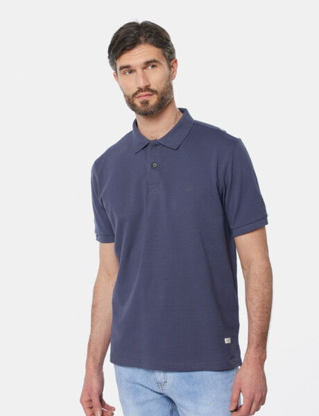 REMERA POLO PIQUE LISA Azul