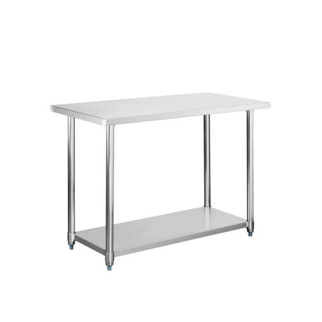 Mesada Central con Estante Inferior de Acero Inoxidable 120 x 60 x 85 cm Mesada Central con Estante Inferior de Acero Inoxidable 120 x 60 x 85 cm