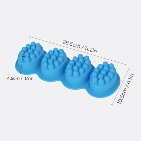 Moldes Para Hacer Jabones De Silicona x4 Celeste