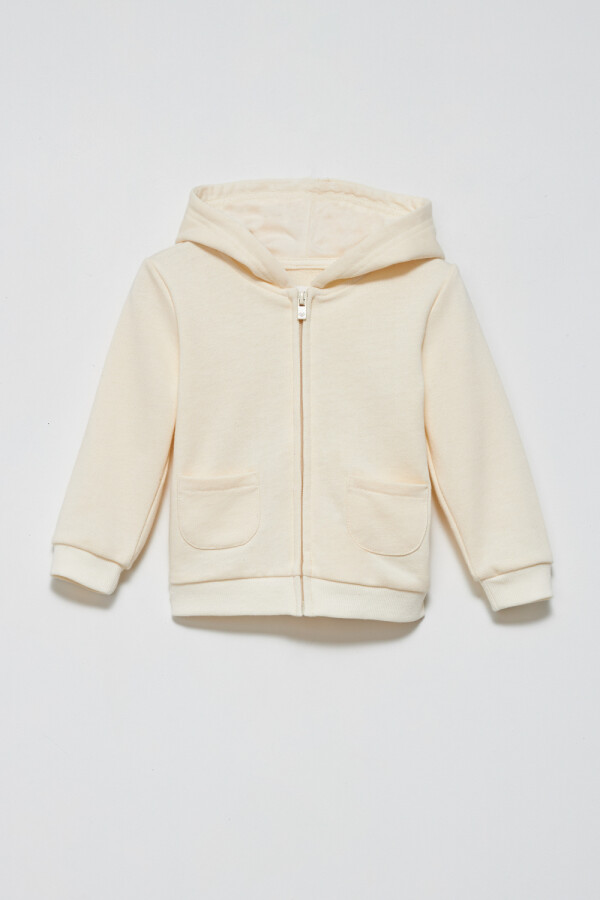 Campera deportiva liviana Crema