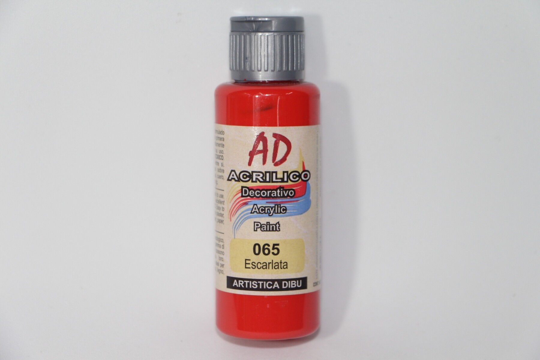 PINTURA ACRILICA ARTISTICA DIBU 60 ML. DIFERENTES COLORES - COLOR ESCARLATA 065 