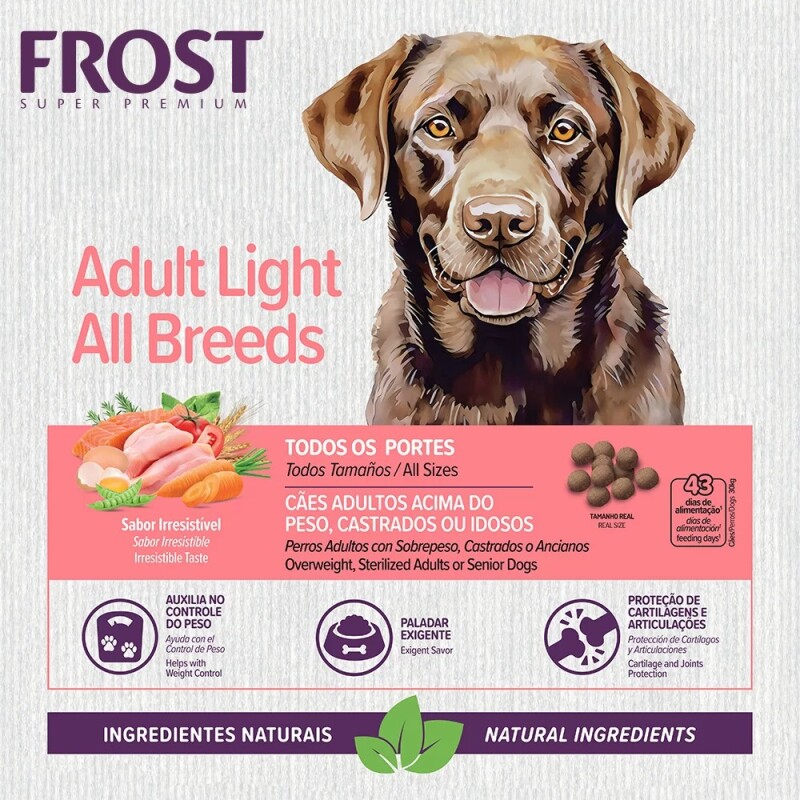 FROST PERROS LIGHT TODAS LAS RAZAS 2.5 KG