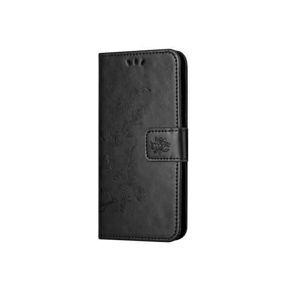 Flip cover para Samsung Galaxy A55 diseño flores color negro Flip Cover Para Samsung Galaxy A55 Diseño Flores Color Negro