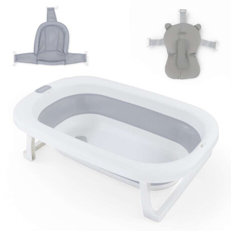 Bañera Plegable Con Almohadon Y Reductor Bebesit Gris