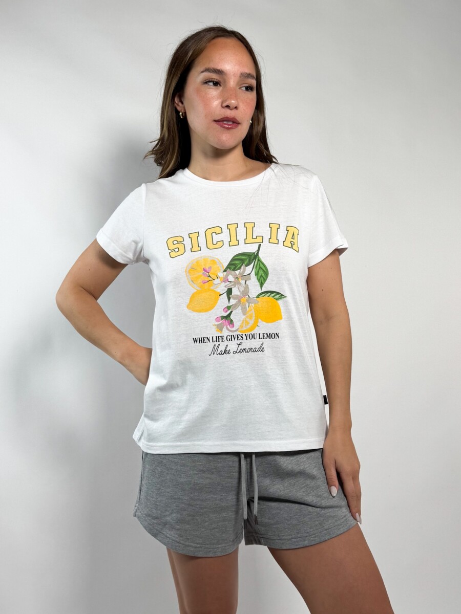 Remera estampada Cande - Blanco 