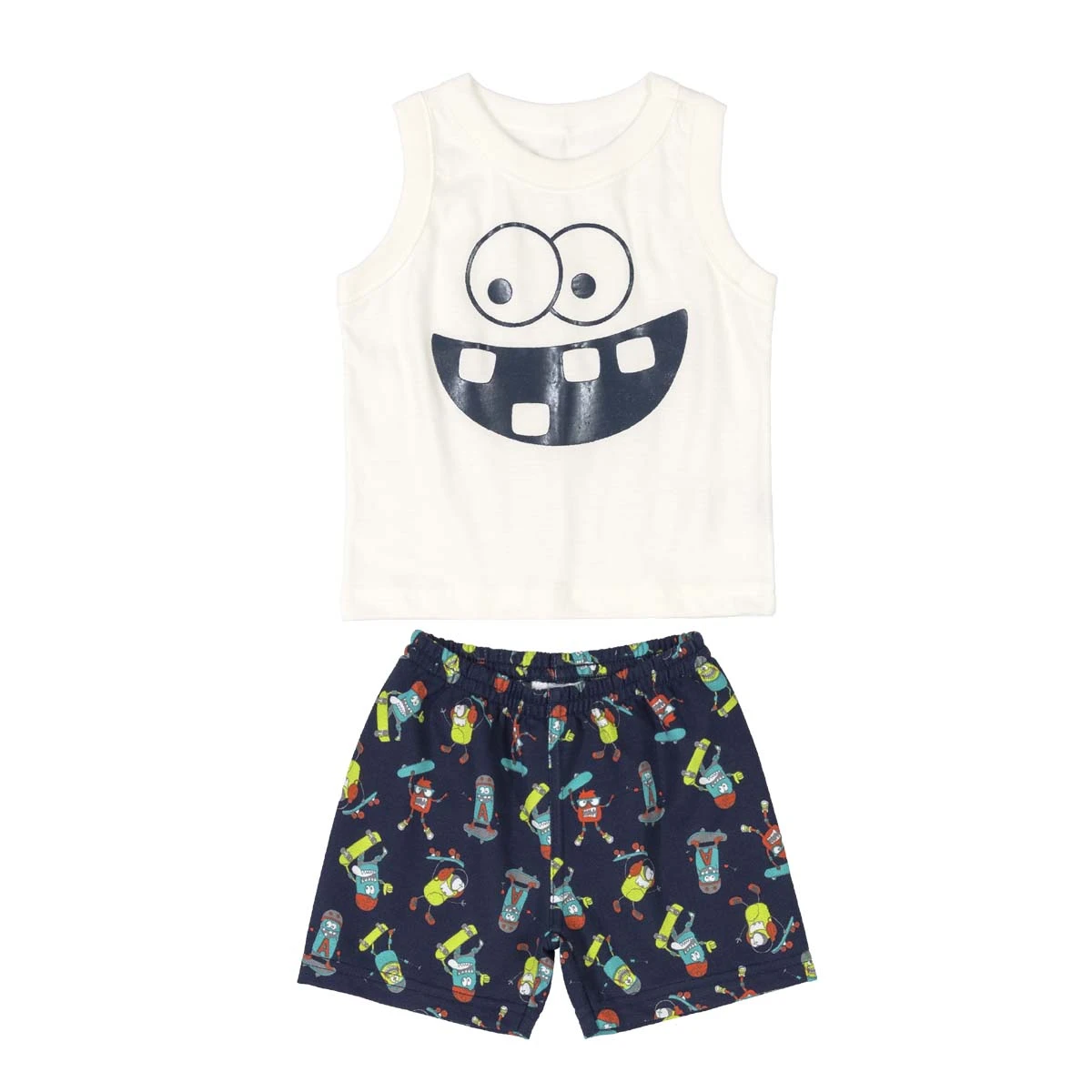 Conjunto Musculosa y Short - azul 