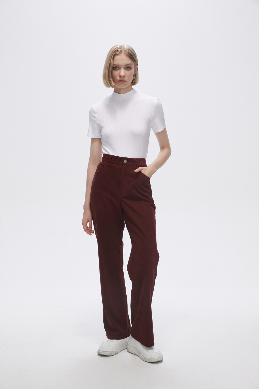 Pantalon Tesiyo Bordeaux Oscuro