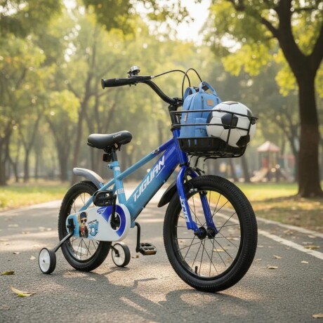 Bicicleta Infantil Tiguan Rodado 16 Con Rueditas Auxiliares Azul