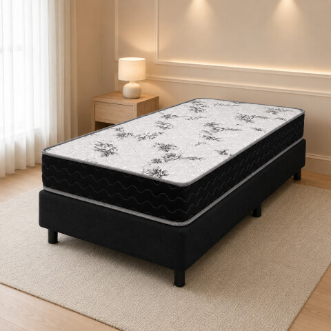 Sommier Platino 1 Plaza Colchón Espuma Reversible Matelaseado 78 x 188 x 18 cm Sommier Platino 1 Plaza Colchón Espuma Reversible Matelaseado 78 x 188 x 18 cm