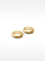 Set Anillos Con Relieve dorado