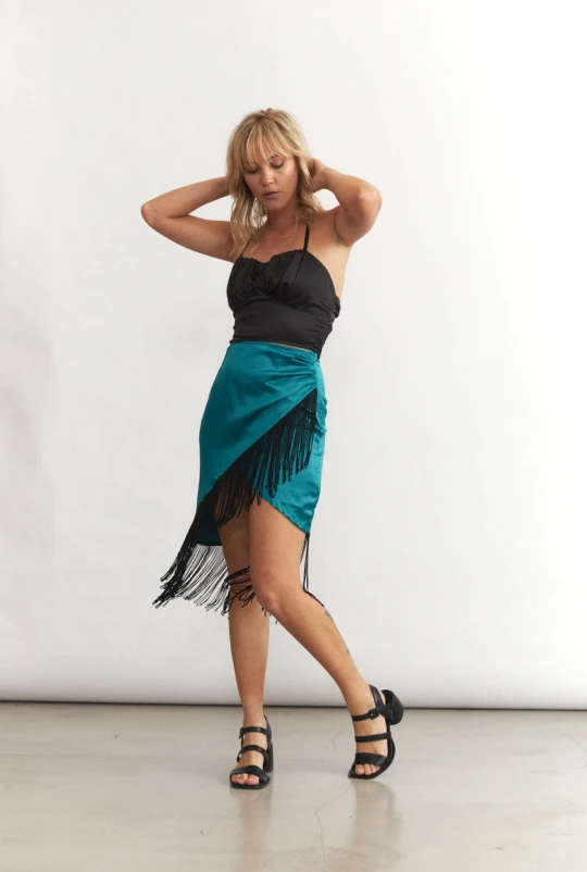Pollera Corfu Celeste