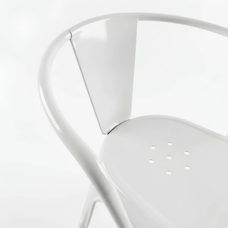 Silla Tolix Fade To Black Metálica Reposabrazo Blanco