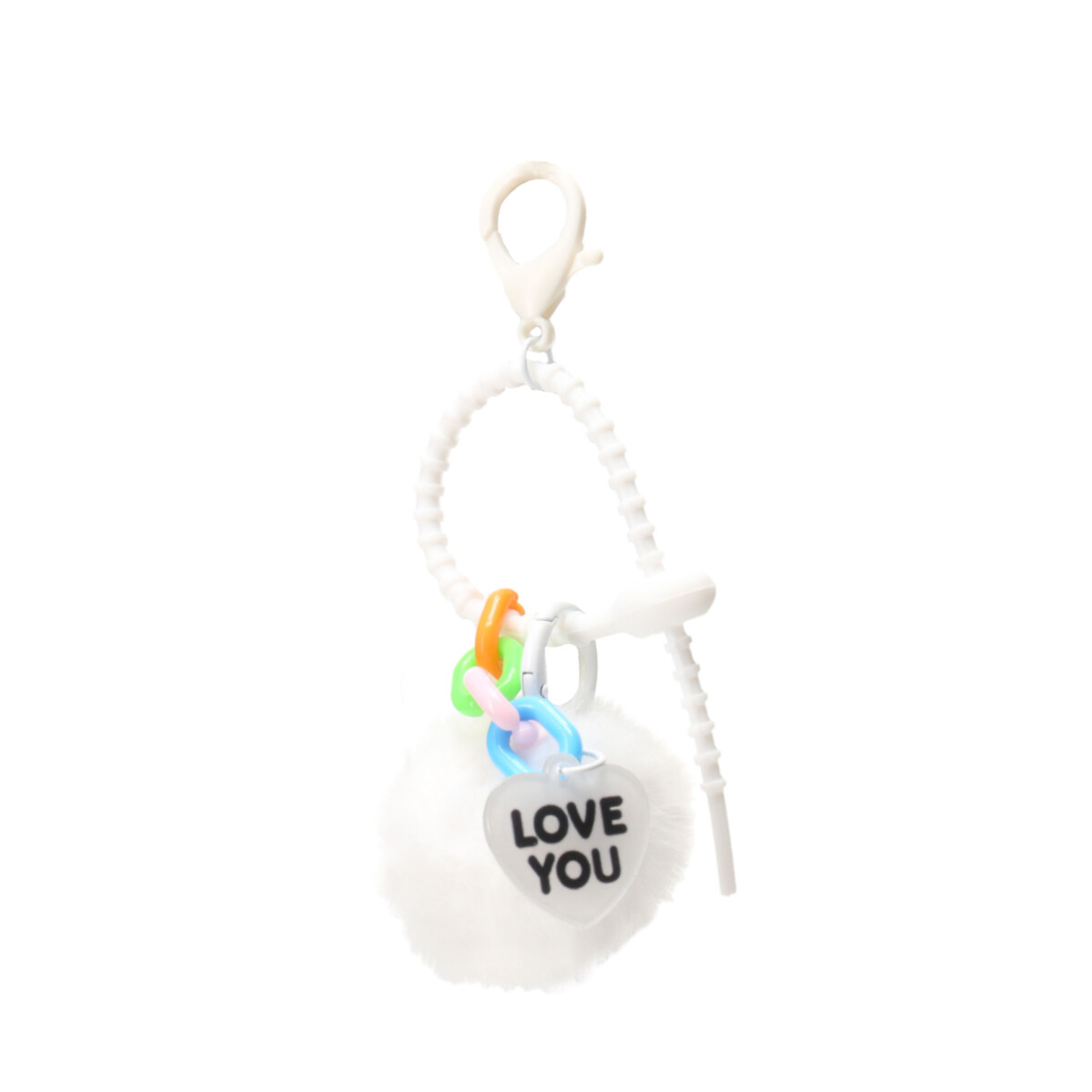 Llavero con pompon MissCarol - White 