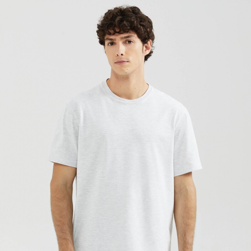 CAMISETA MM MASC BRANCO MESCLA