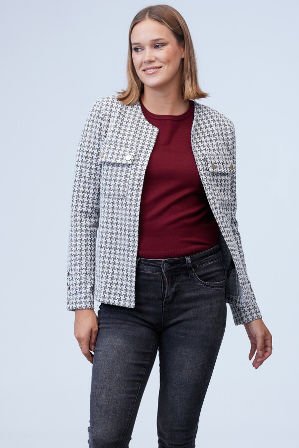 Blazer Tweed Gales NEGRO/BLANCO