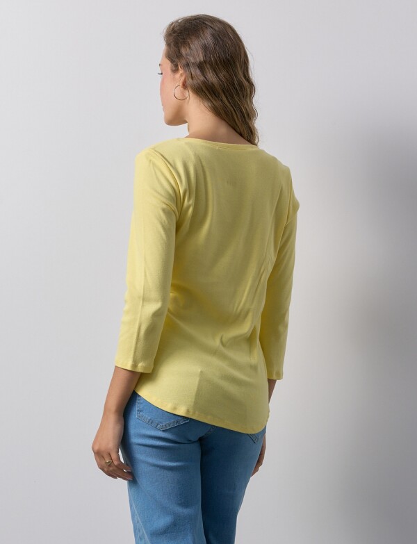 Remera Algodon Basica AMARILLO