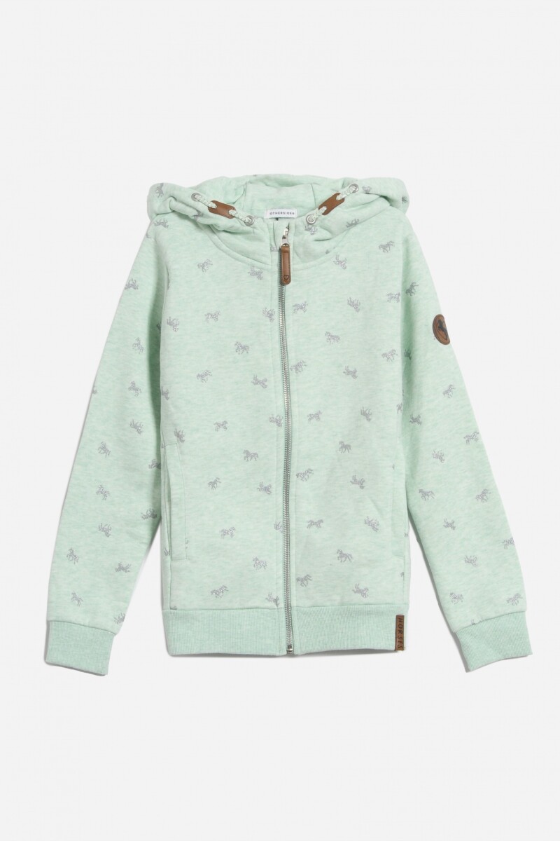 Buzo con cierre - Verde menta 