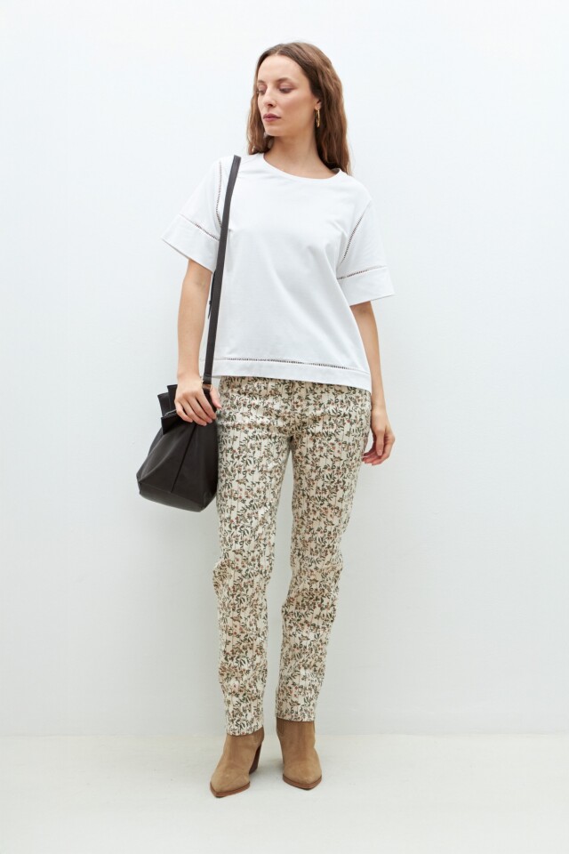 Remera con vainillas blanco