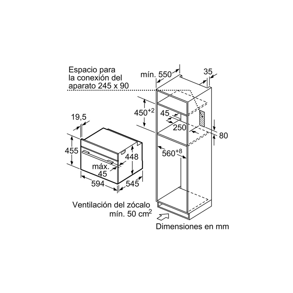 Microondas de empotrar Bosch CFA634GS1 Gourmet Microondas de empotrar Bosch CFA634GS1 Gourmet