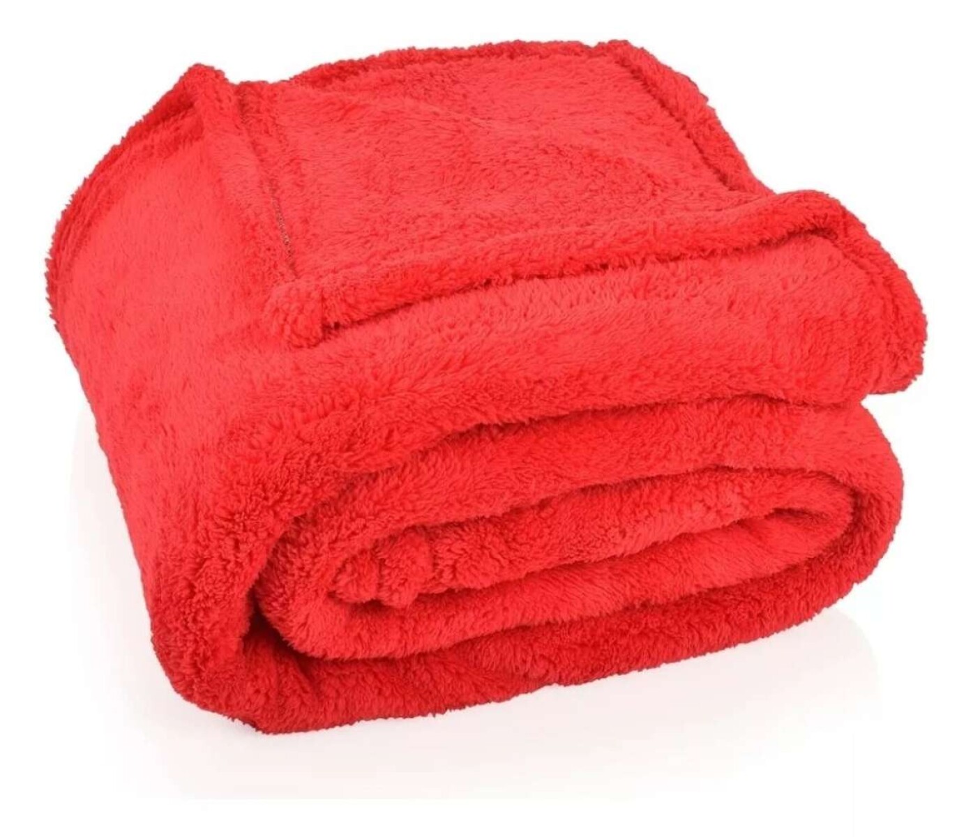 Manta Corderito 2 Plazas 180x200cm - Rojo cereza 