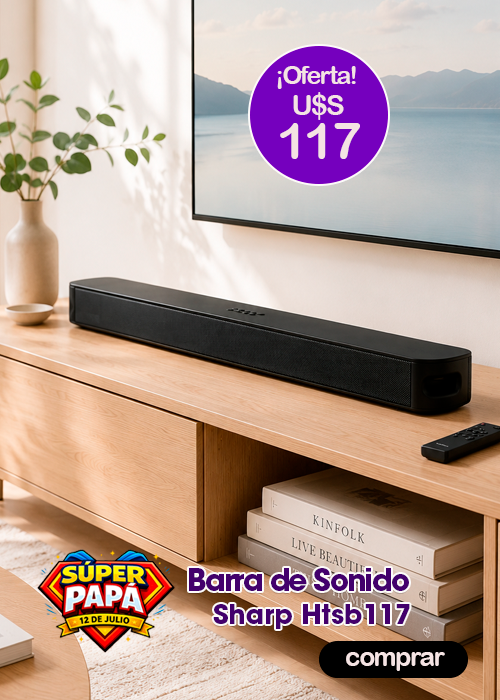 ¡Barra de sonido Sharp para Papá, en oferta!