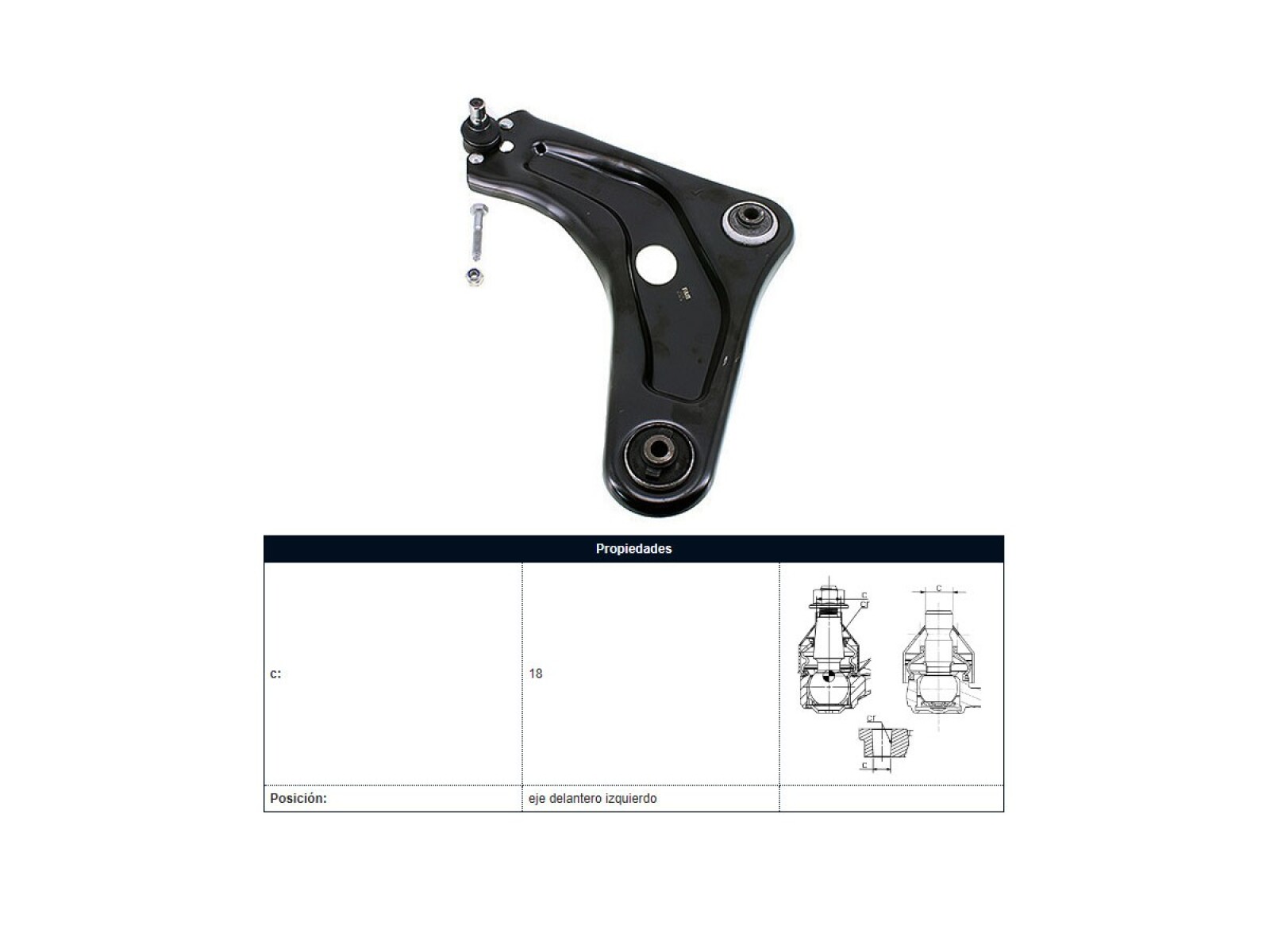 Parilla De Suspension Delantera Peug 207 11-25 Izq 