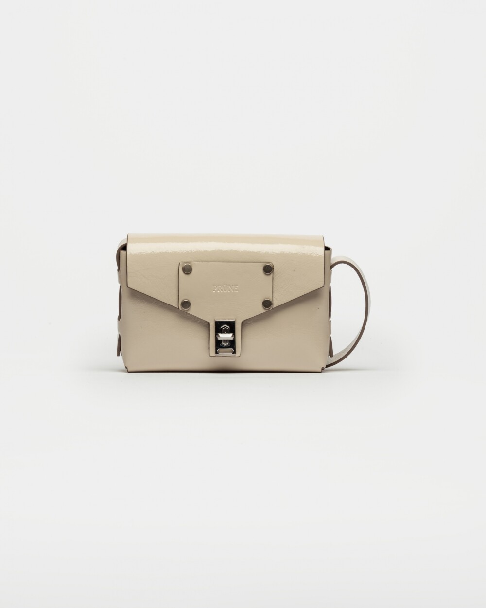 Mini Bag Palma En Cuero Charol Natural