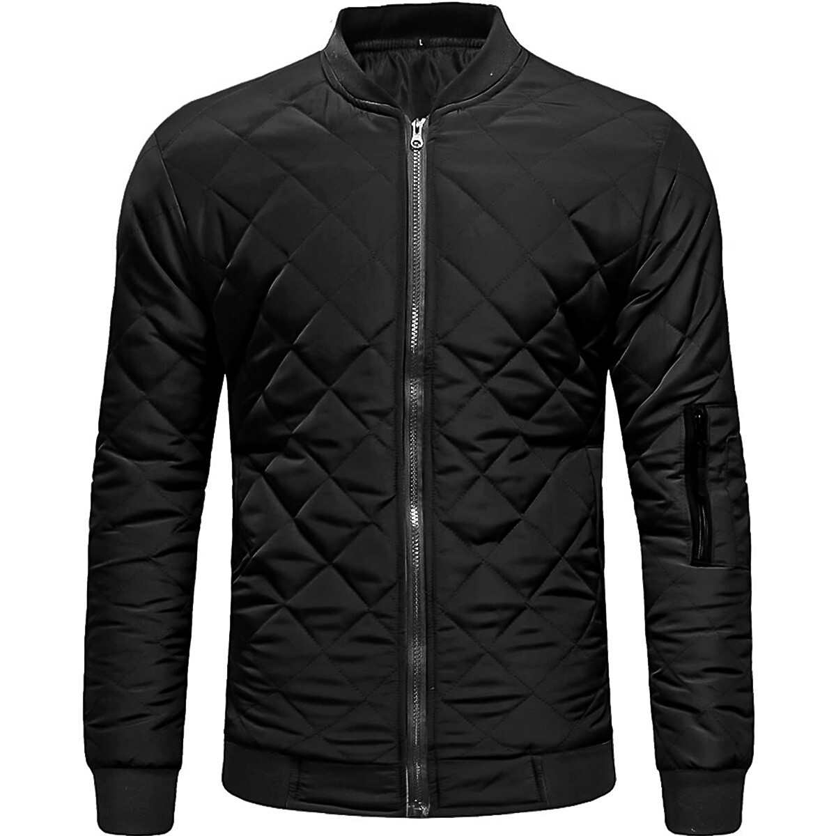 Campera Inflada Capitoneada Uzspace Aviador Invierno - Negro 