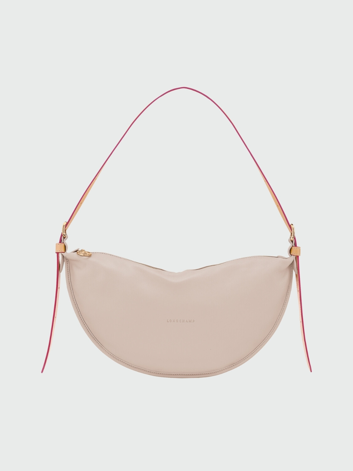 Longchamp - Bolso Cruzado de cuero, Smoothie Gris
