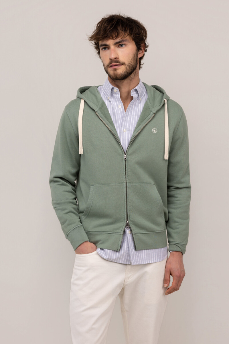Sudadera Zipper Verde