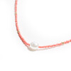 Collar salmon con perlitas Collar salmon con perlitas
