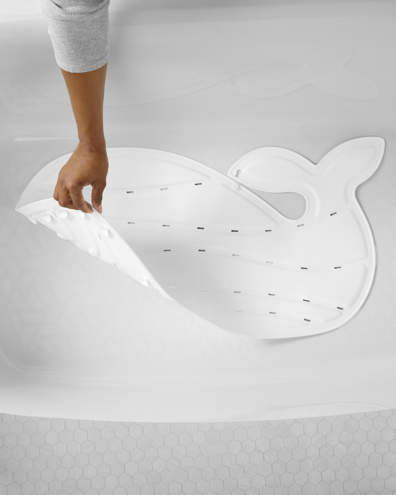 Alfombra antideslizante para baño, blanca Alfombra antideslizante para baño, blanca