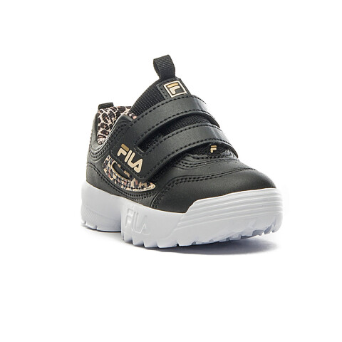 Championes Bebé Fila Disruptor con Velcro Negro-Beige