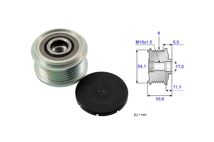 Polea Alternador Marcha Libre Alt Citroen Xantia/C4 Ford Ecosport Peug 206/406/307/306 93-25 Polea Alternador Marcha Libre Alt Citroen Xantia/C4 Ford Ecosport Peug 206/406/307/306 93-25
